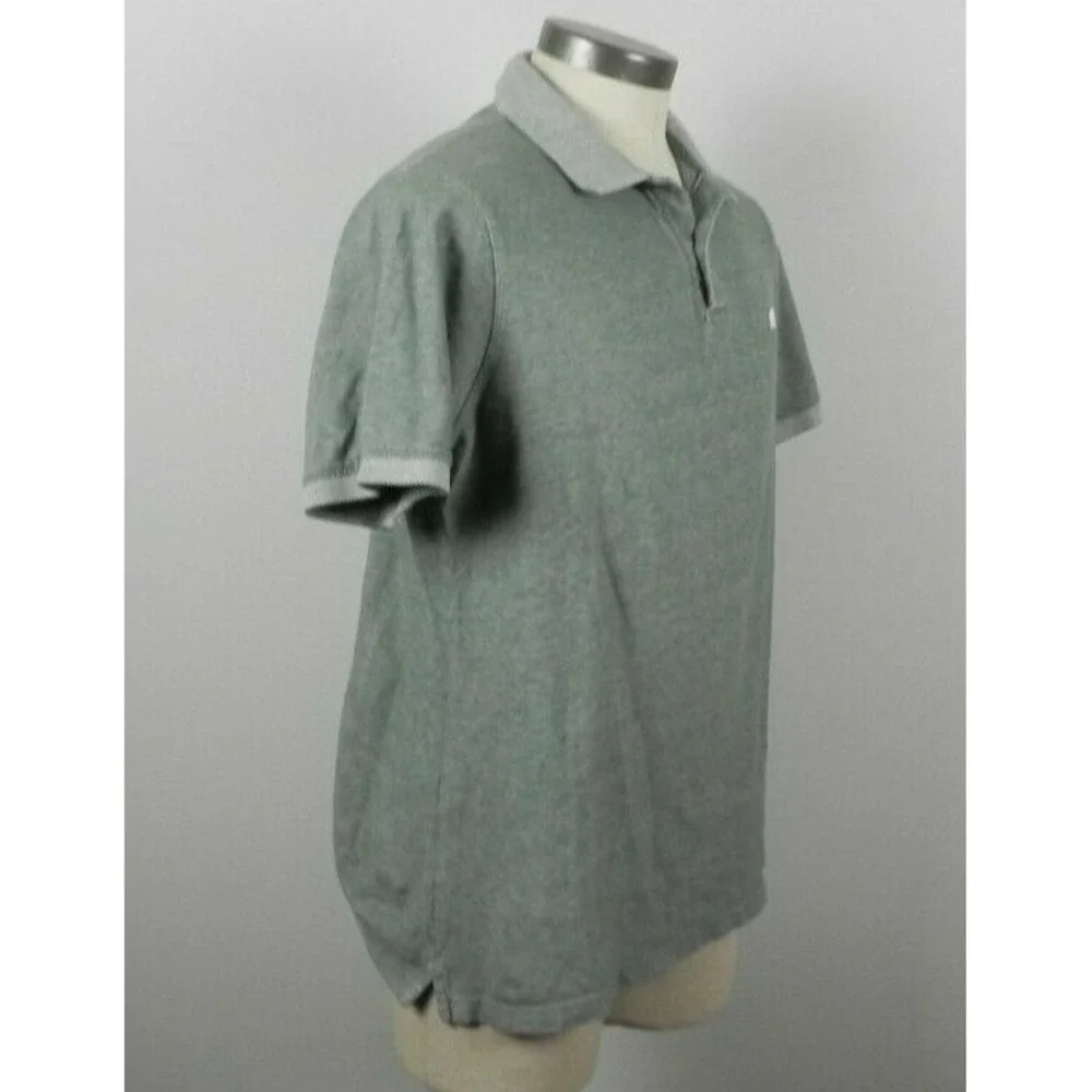 Banana Republic Polo Shirt Mens Large Golf Casual Knit Cotton Green Short Sleeve